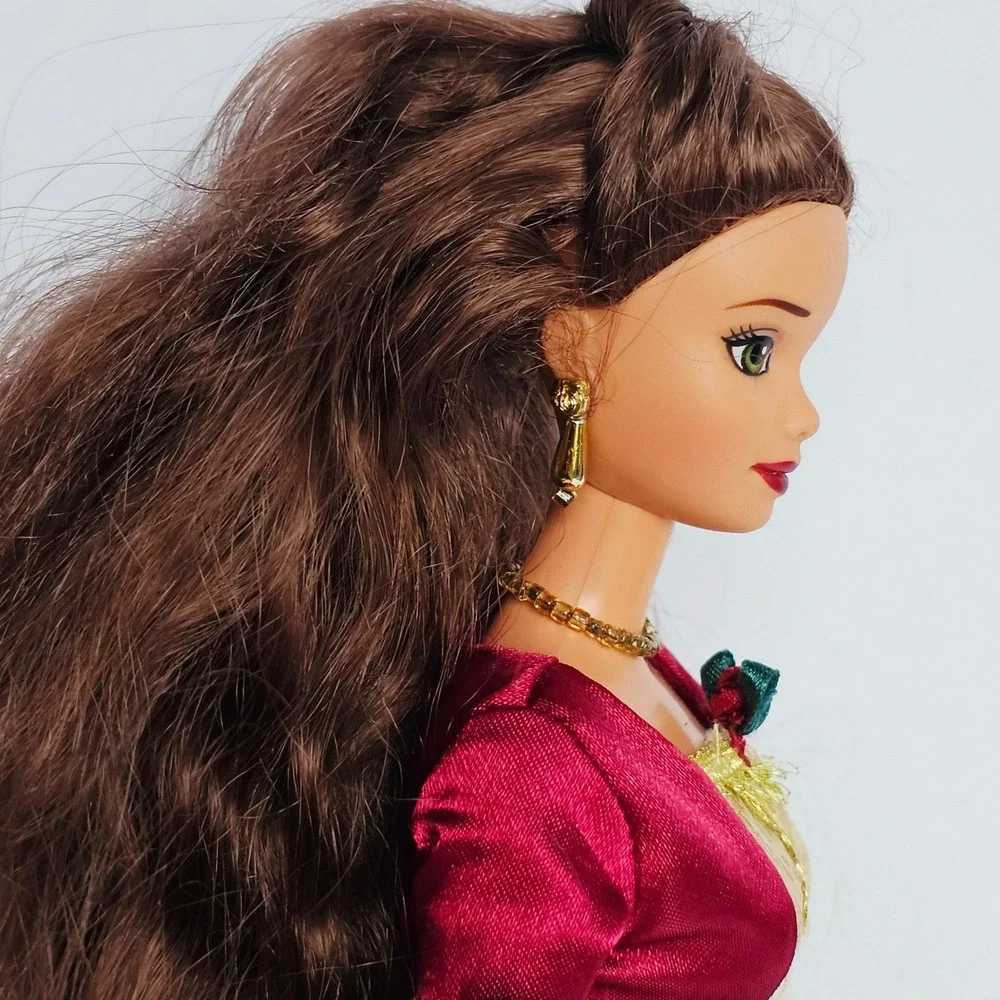 1997 Disney‎ Princess Holiday Belle Beauty and the Beast Barbie EUC #16710 1307 - Picture 8 of 15